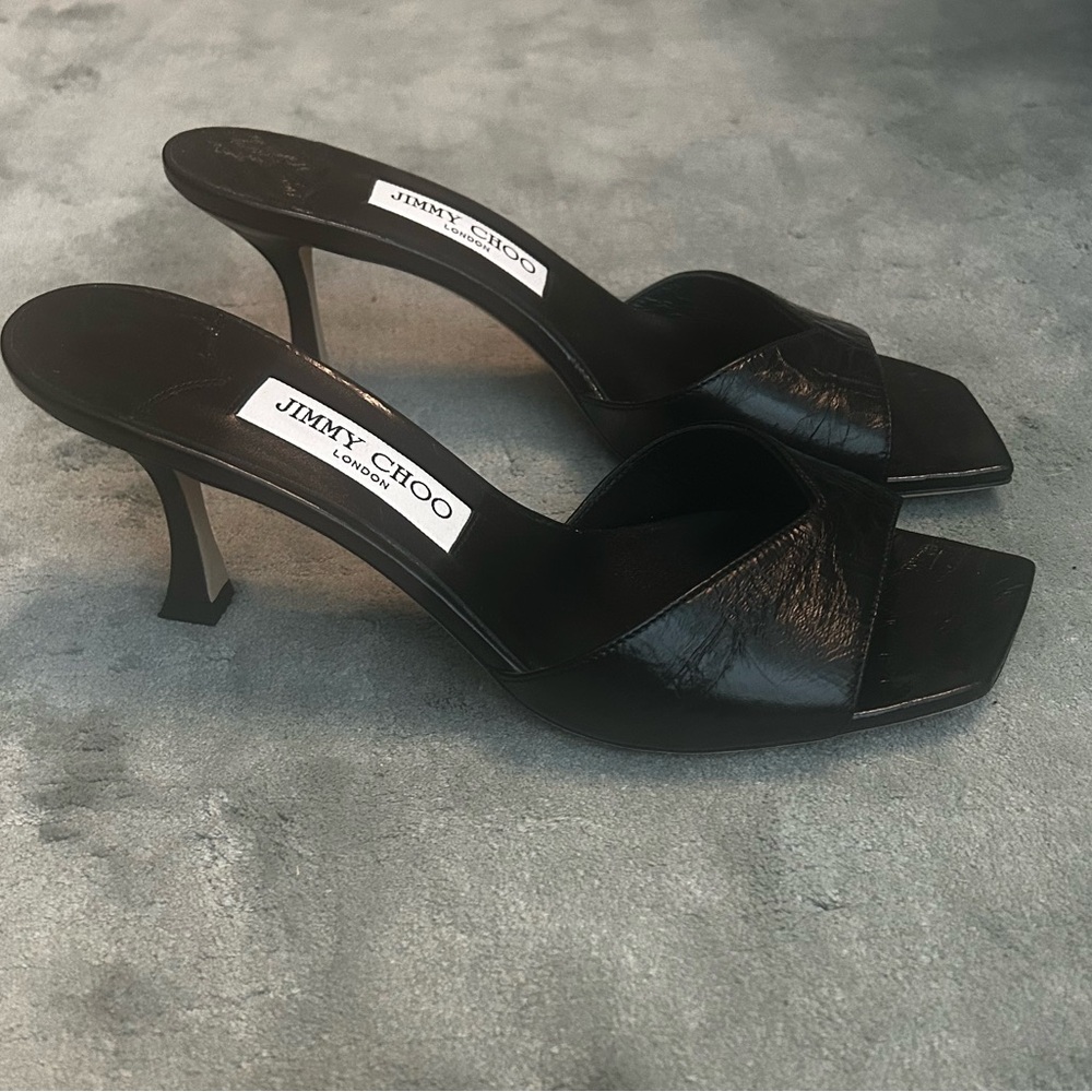 Jimmy Choo Skye 70 cracked-leather mules